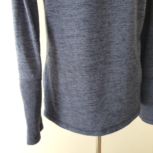 Athleta Cityscapes Sweatshirt Zip Detail Blue Pullover Boxy Fit Small - Picture 7 of 13